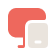 red icon of speech bubble
