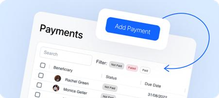 Picture of a payment dashboard