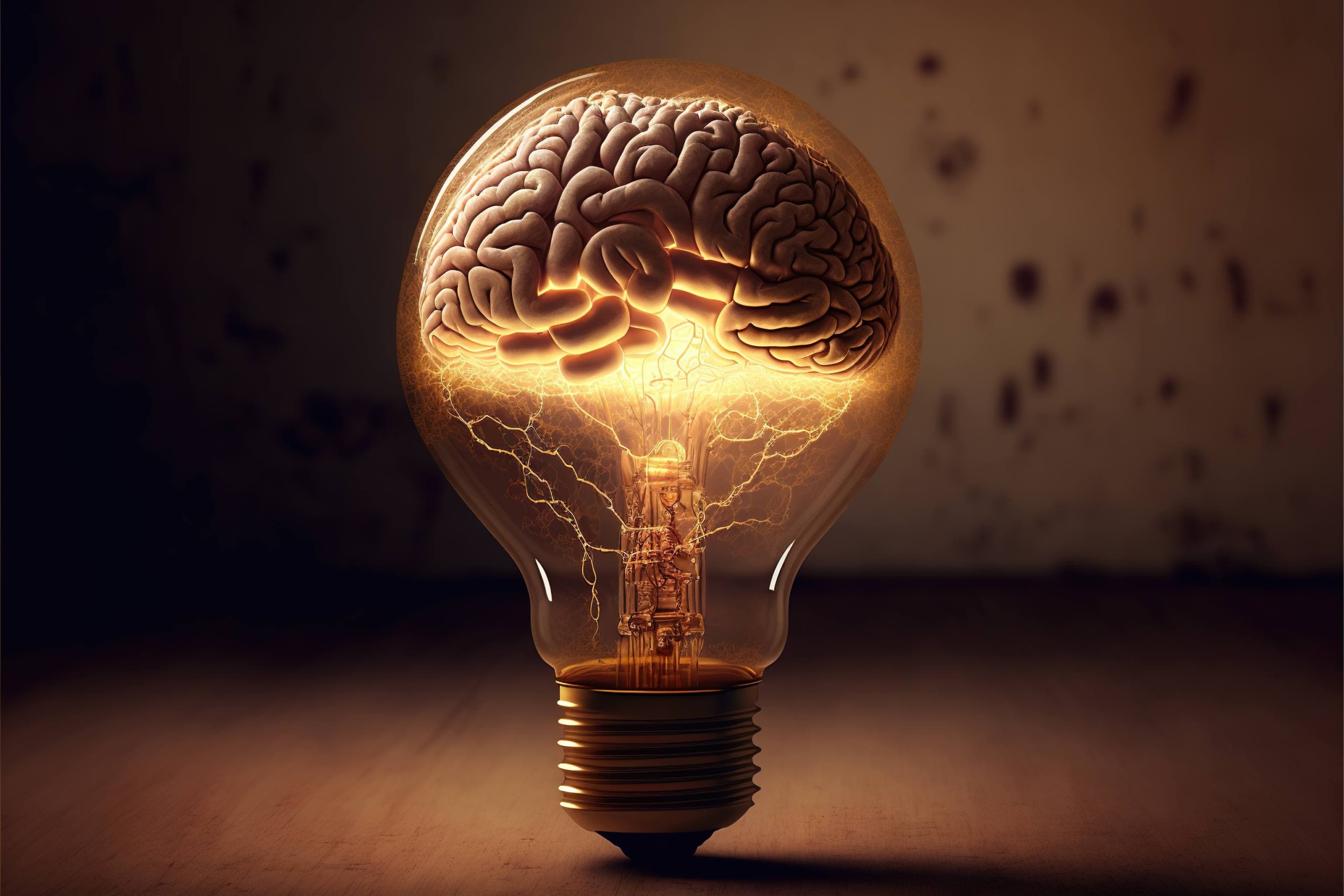 brain in a light bulb