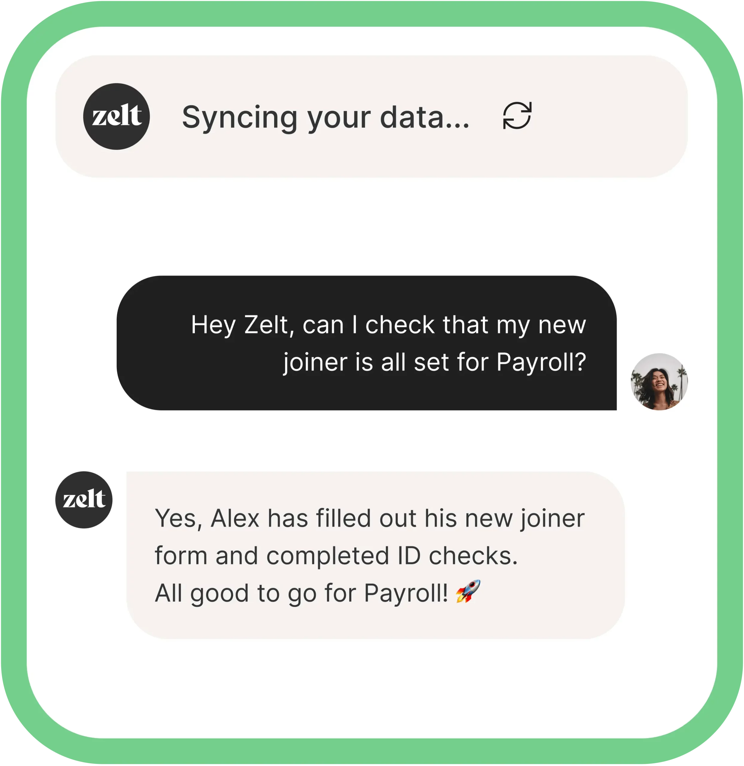 Payroll sync with employee data