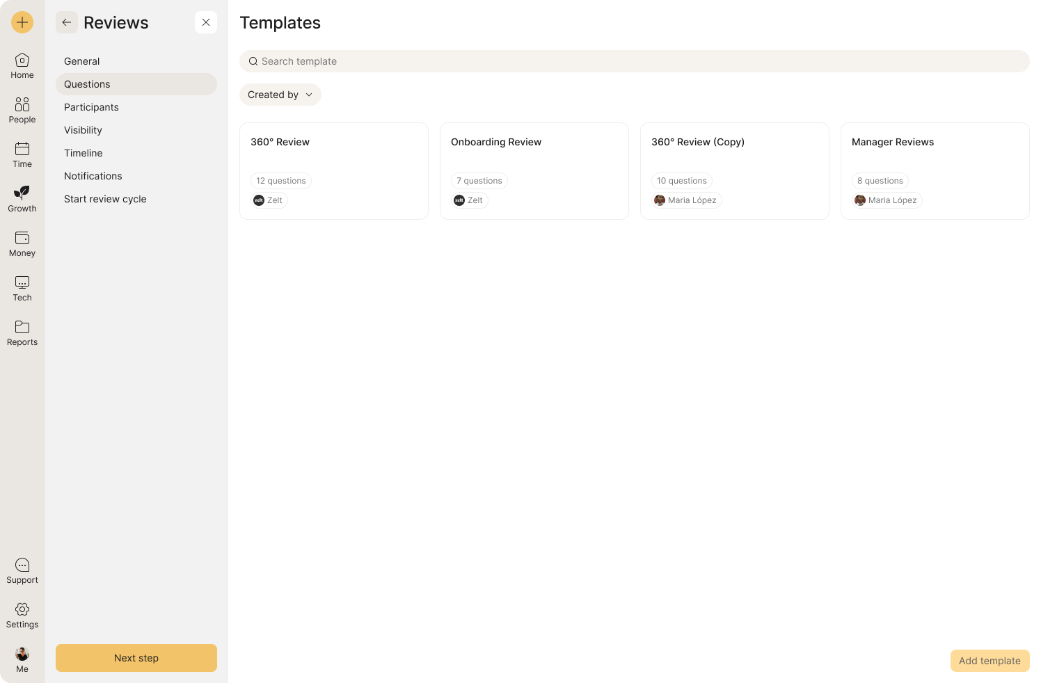 Performance review templates