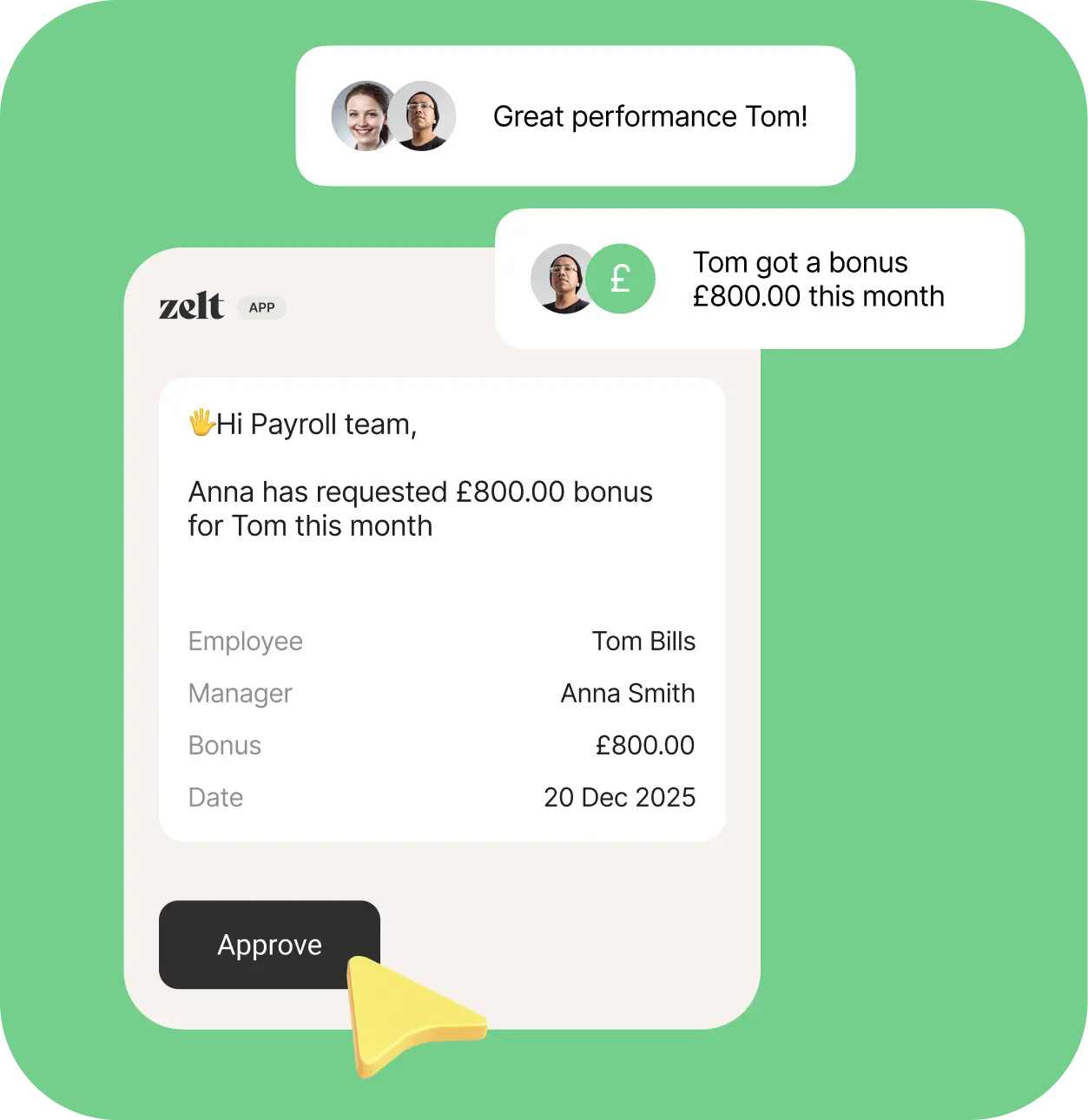 Notification of payroll changes