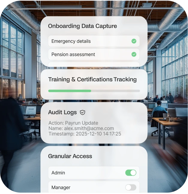 Compliance, security & audit trails