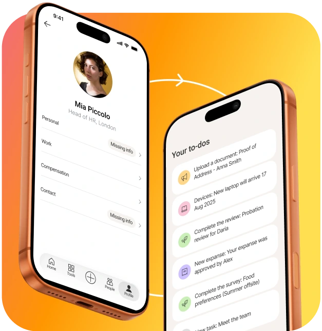 Employee self service across devices