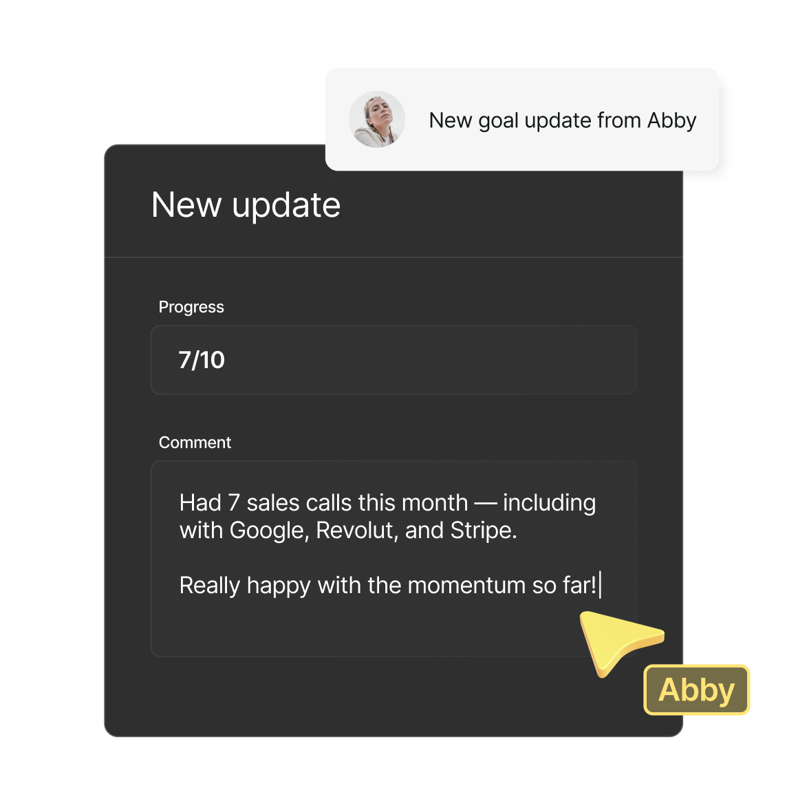 7/10 goal update