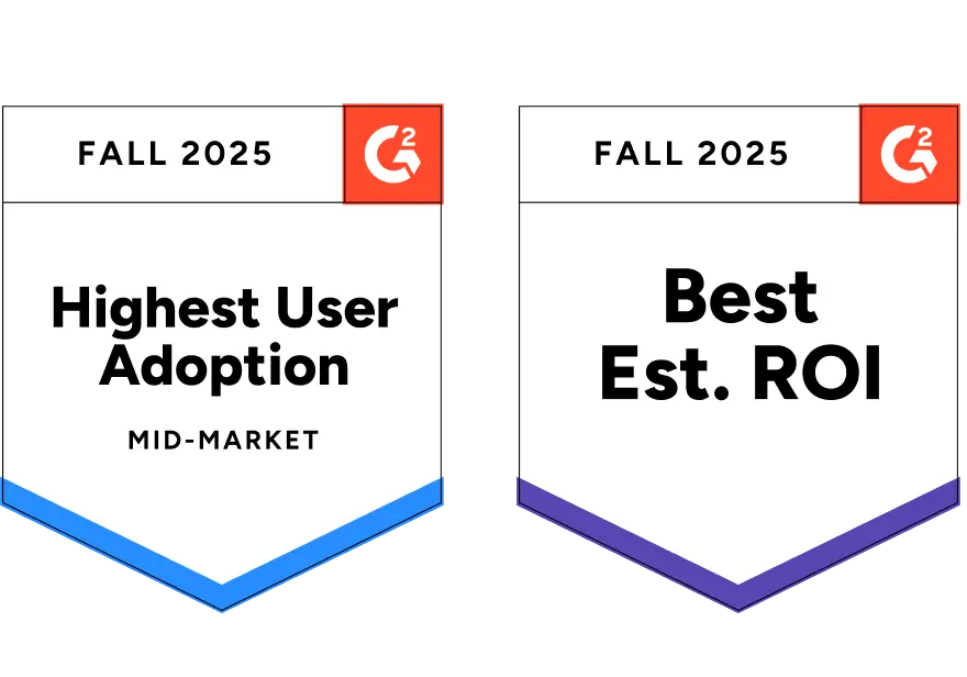 G2 badges - adoption & ROI (fall 2025)
