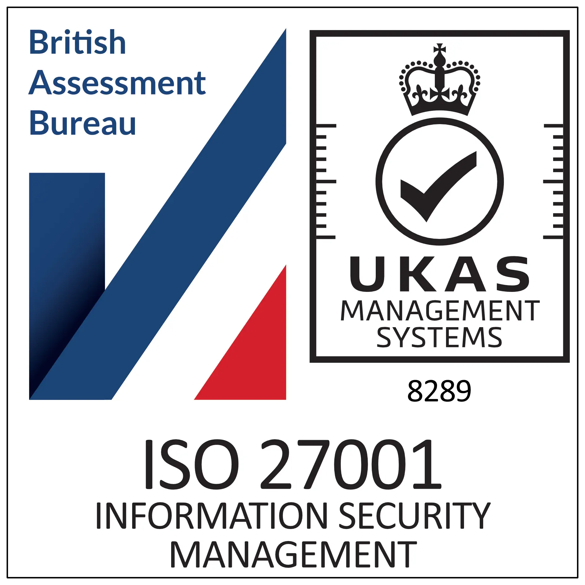 ISO 27001 certificate badge
