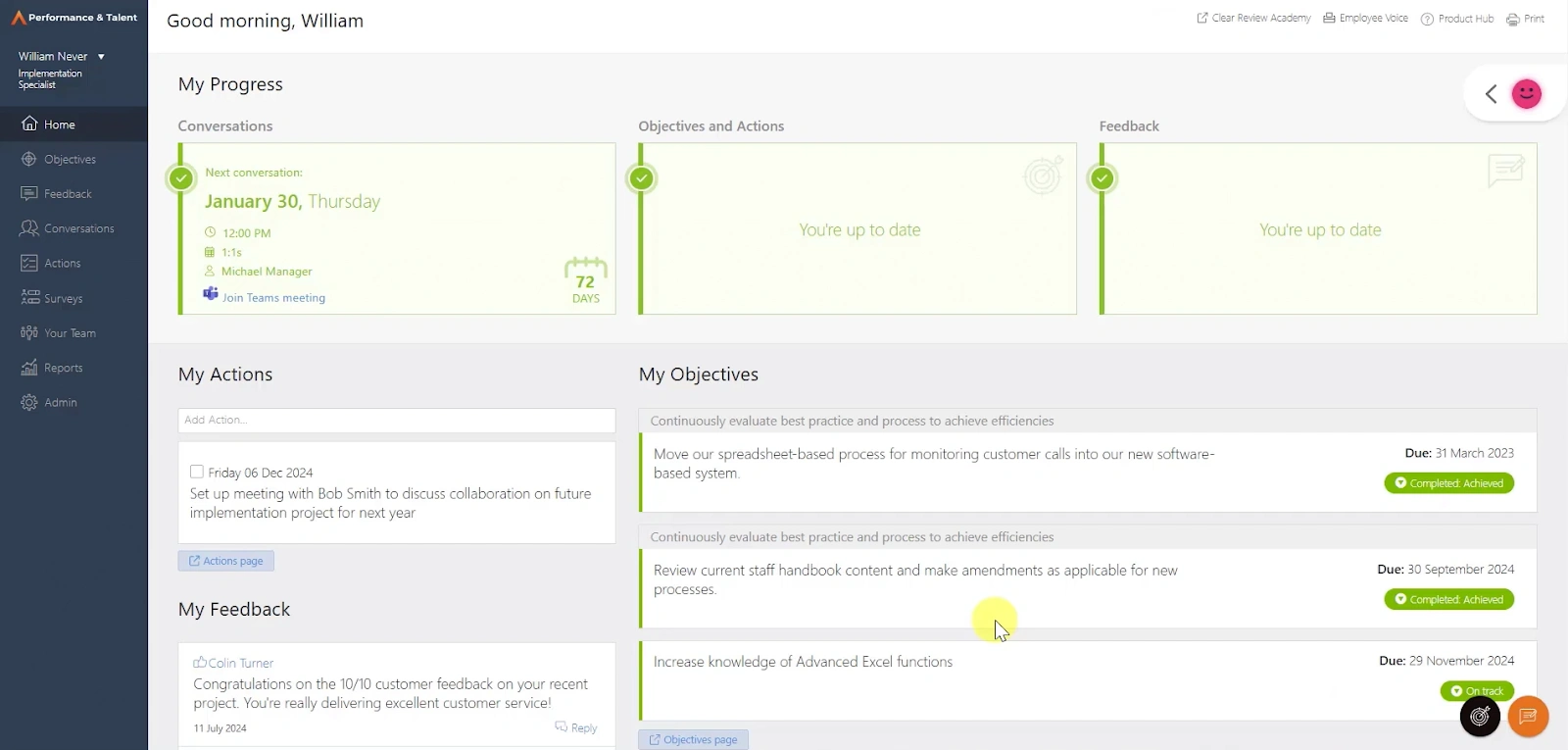clearreview dashboard