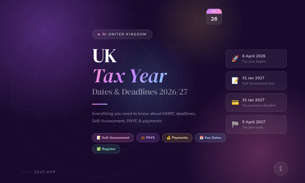 UK Tax Year Dates & Deadlines 2026/27