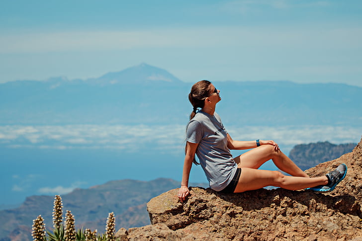 woman enjoying her extra day off hiking