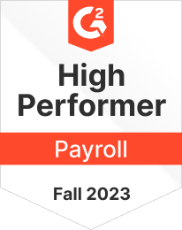 G2 Badge for Zelt for High Performers in Payroll category