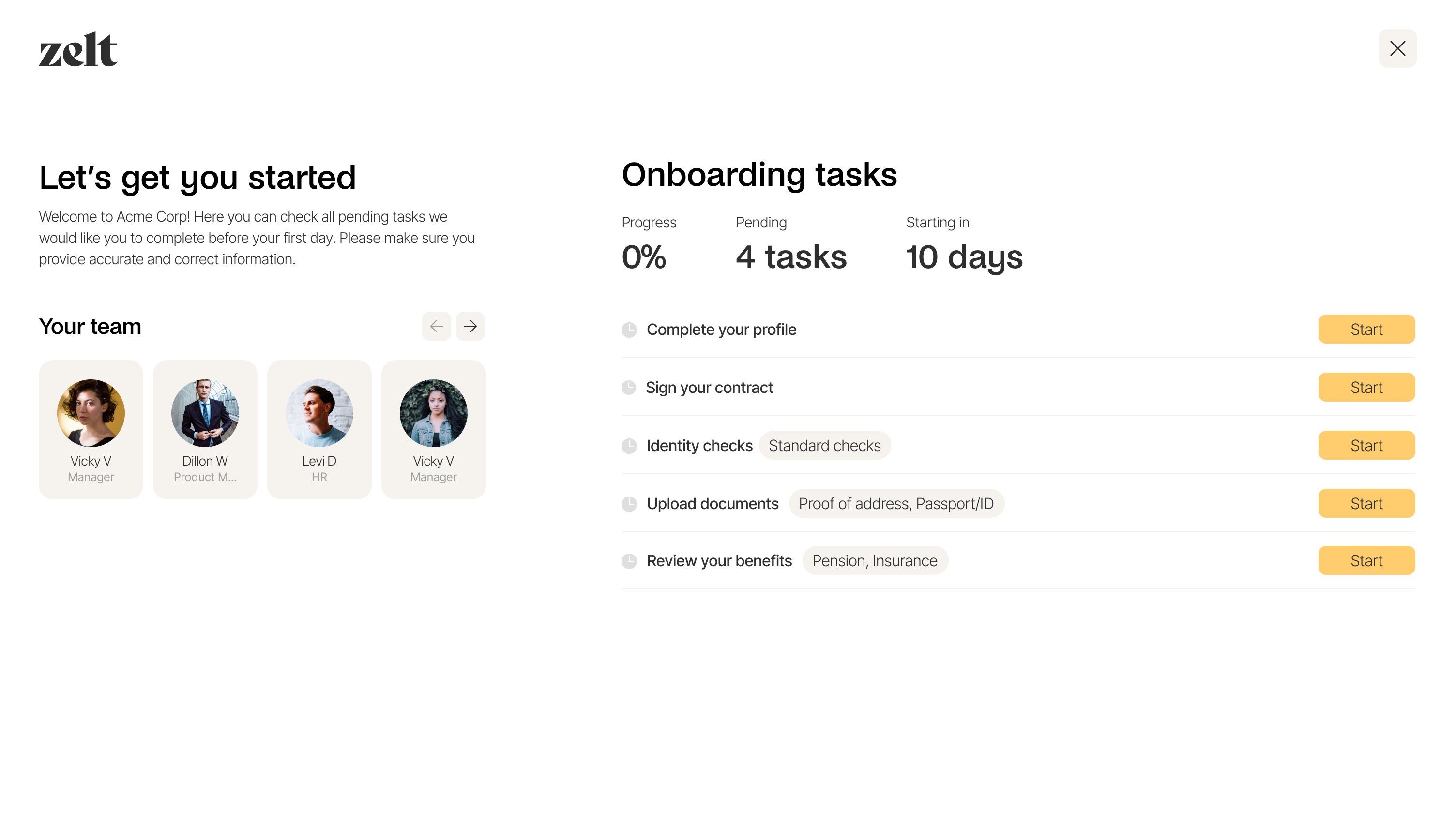 automated onboarding in zelt