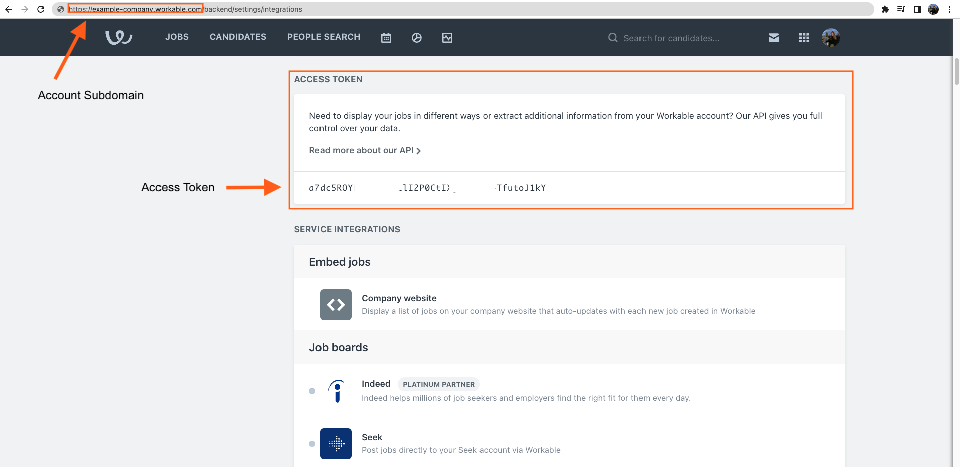 workable integration instructions 