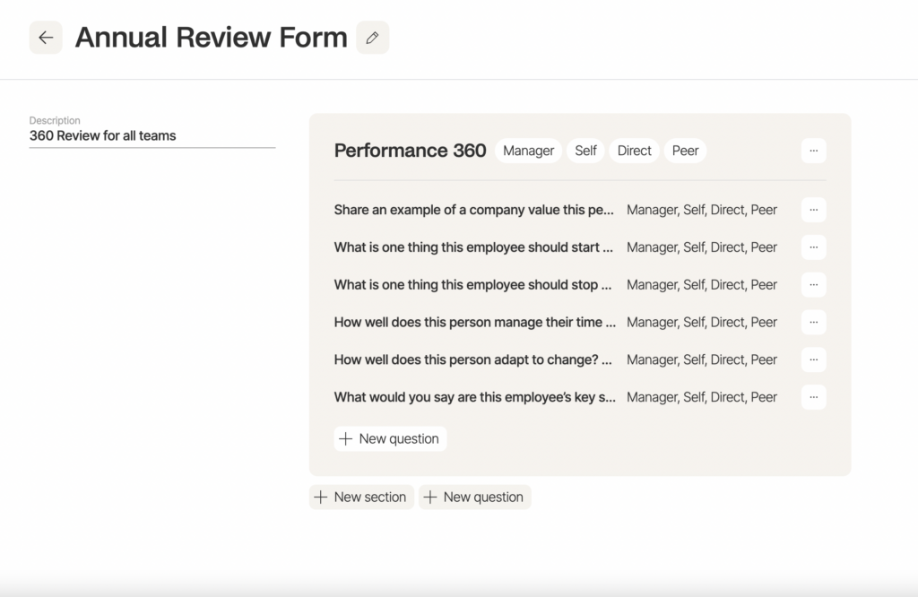 Image of performance review set-up in Zelt