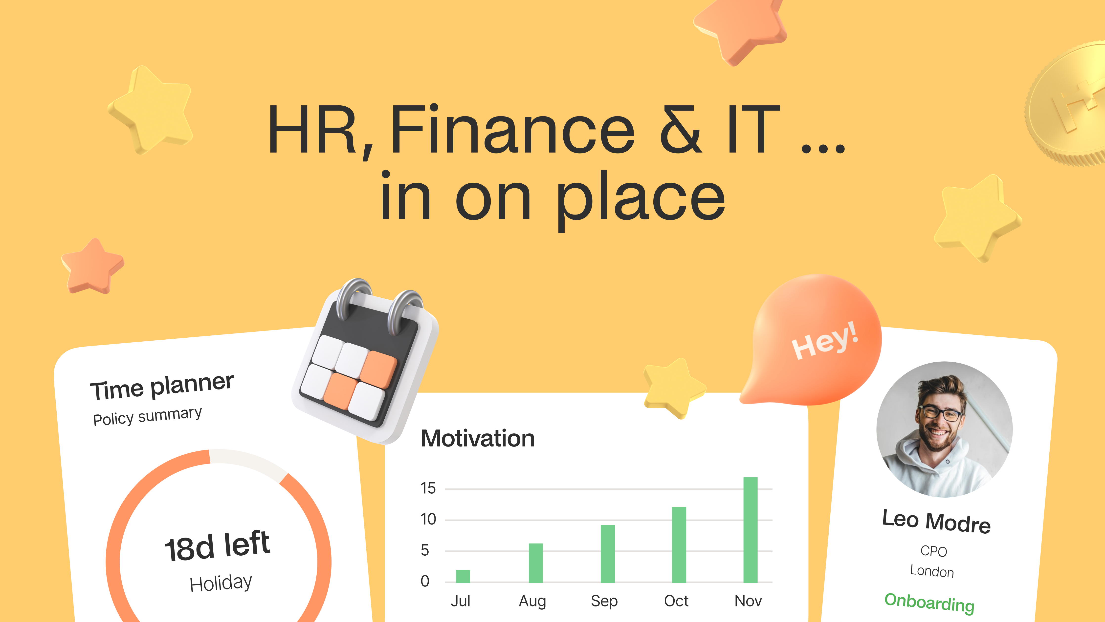 HR, Finance & IT... in one place background image